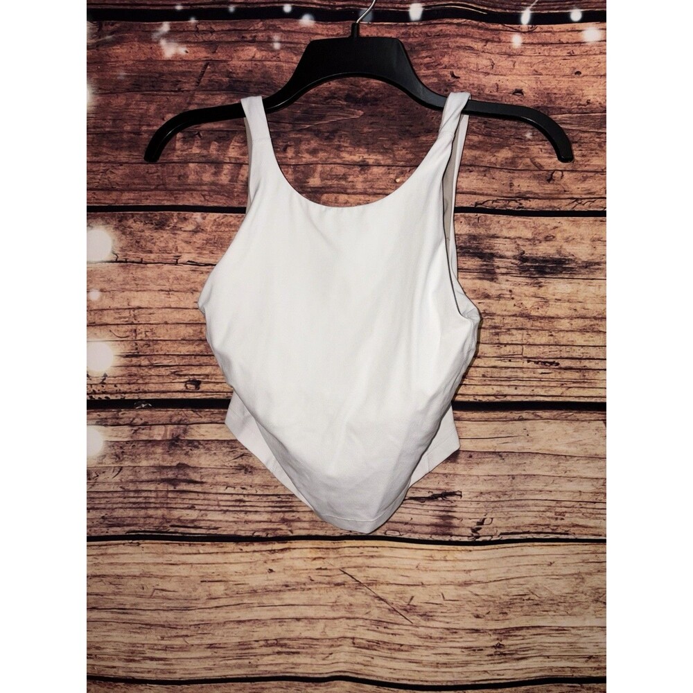 Lululemon Align High-Neck Tank Top Size 8 Light Support White sporty train